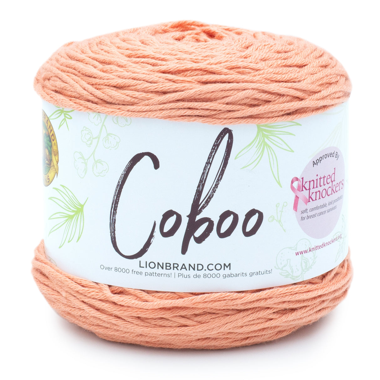Lion Brand Coboo Yarn-Peach
