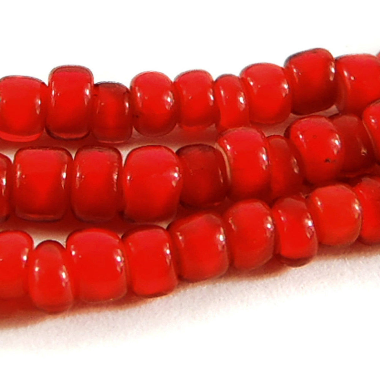 Old Red Whitehearts Venetian Trade Beads