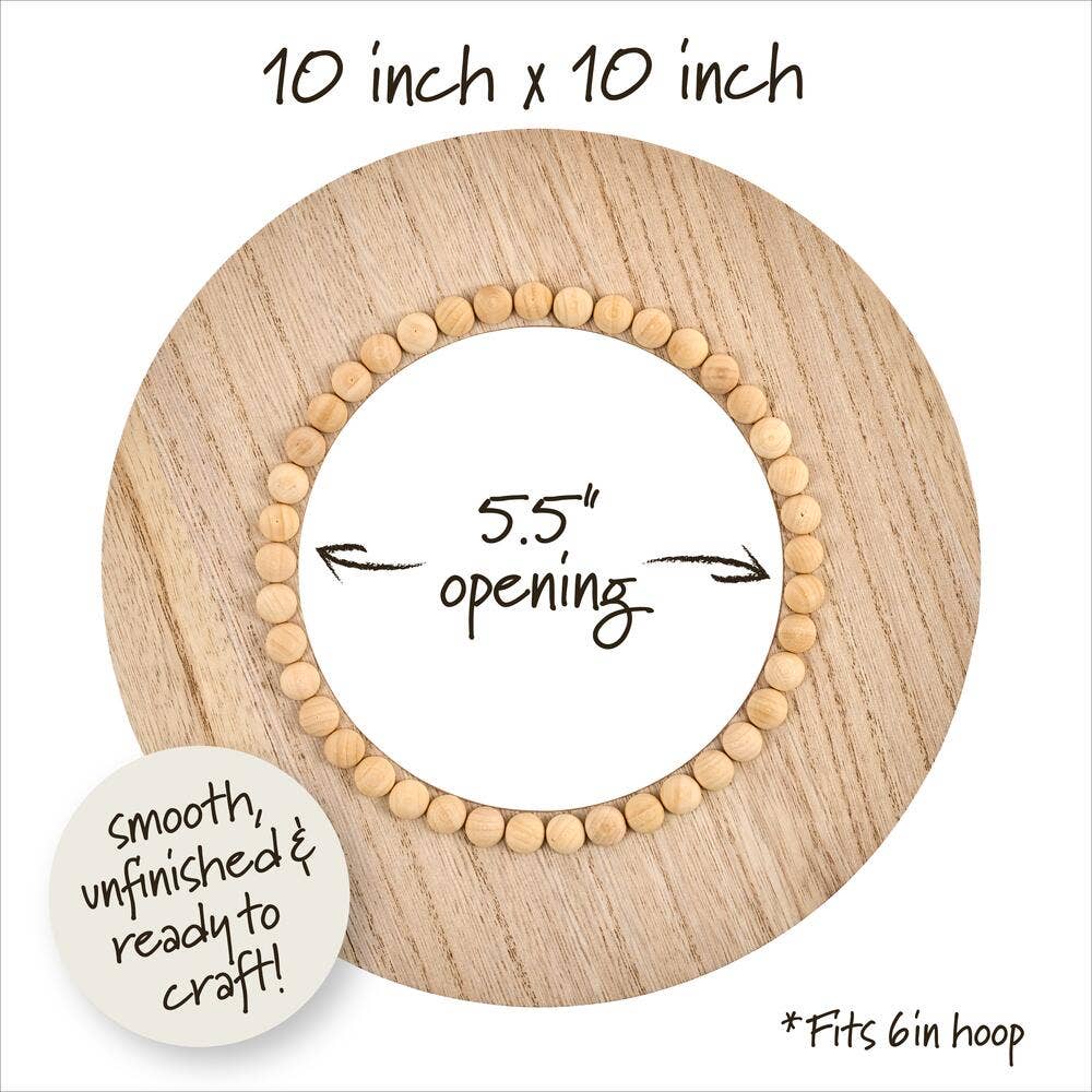 Bucilla® Wood Embroidery Hoop Frame - 6” Beaded Circle