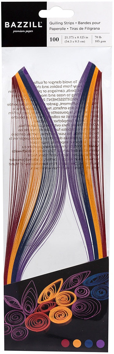 Bazzill Quilling Strip Paper Pack 100/Pkg-Jewel