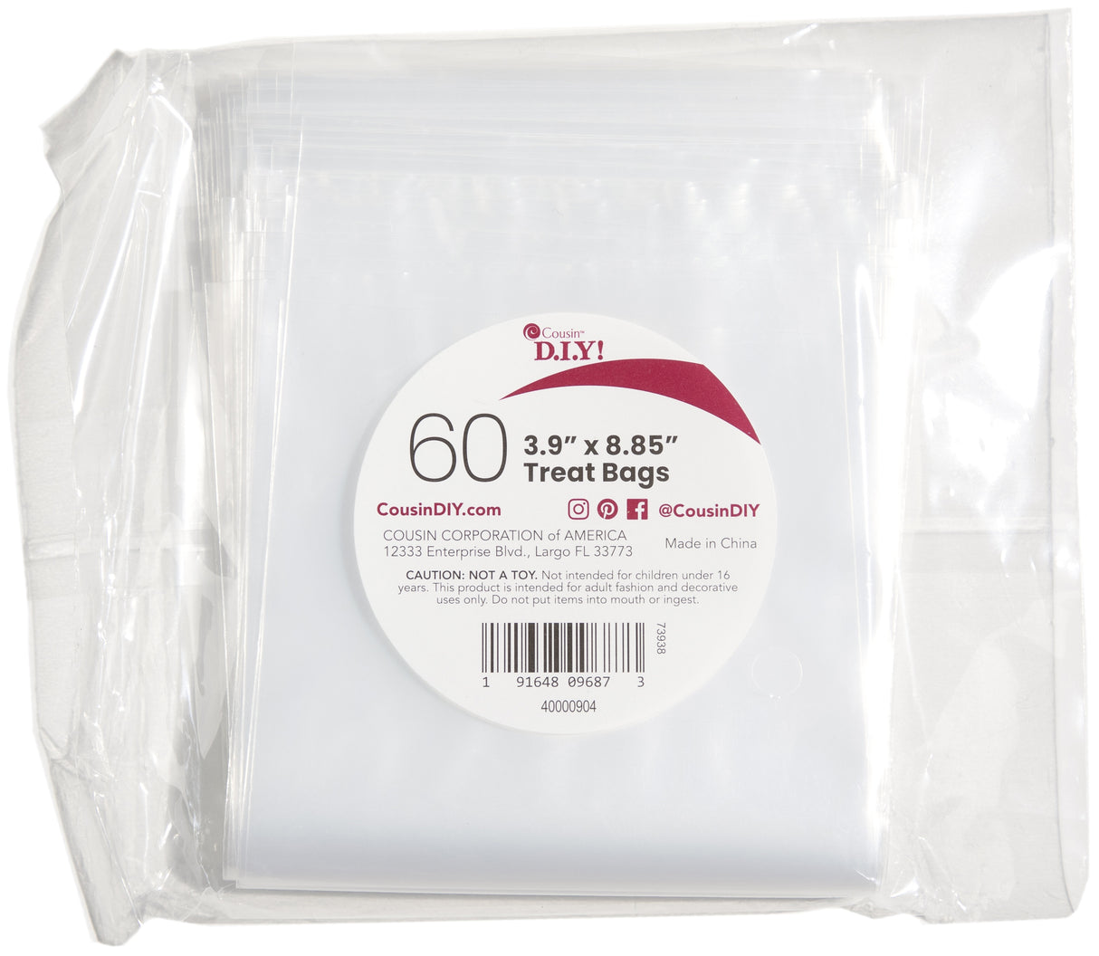 CousinDIY D.I.Y. Treat Bags 60/Pkg-4"X9"