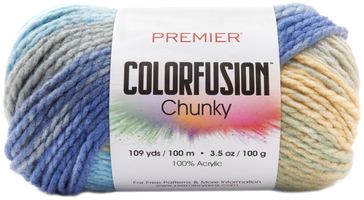 Premier Colorfusion Chunky Yarn-Seaside