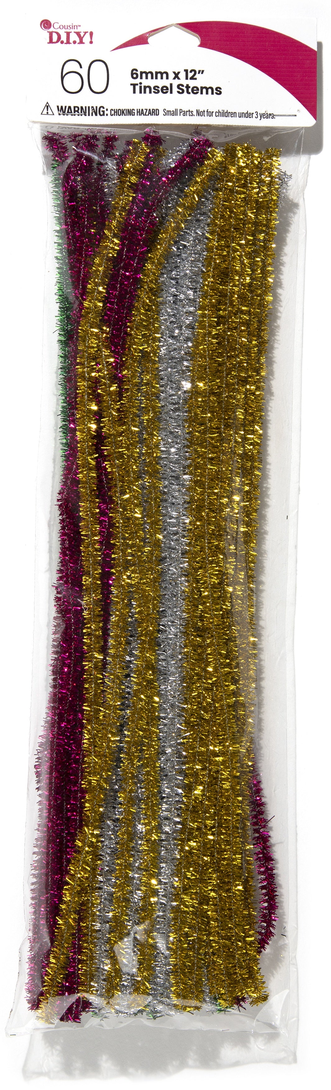 CousinDIY Tinsel Stems 6mmx12" 60/Pkg-Christmas