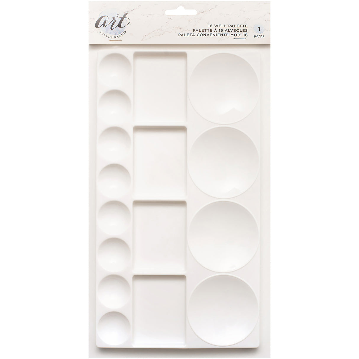 American Crafts Art Supply Basics Plastic Palette-16 Well