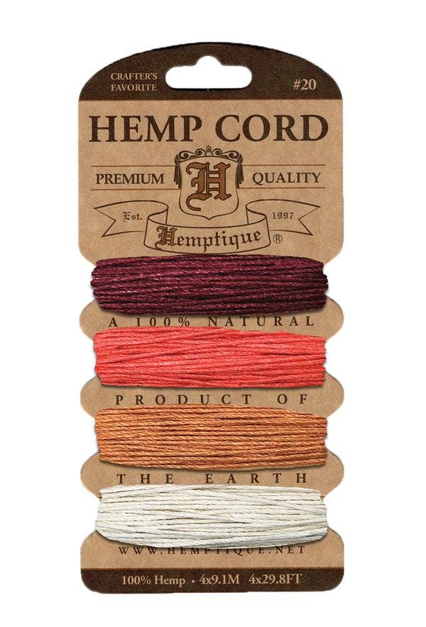 Hemptique True Hemp Cord 20lb 120'-Razzle Dazzle