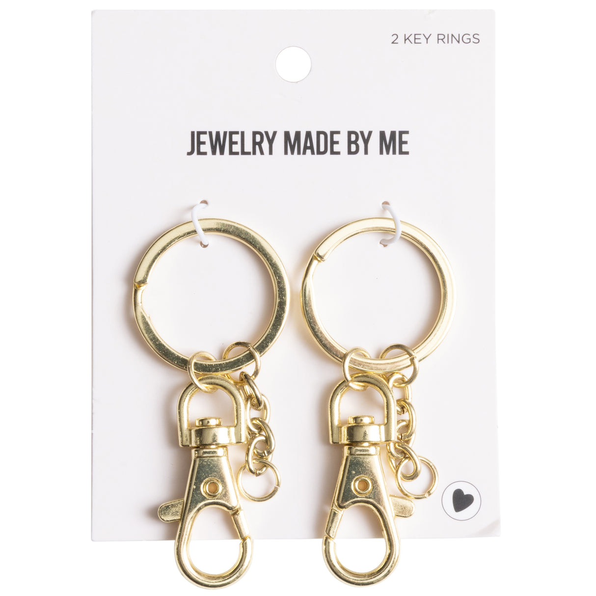 Jewelry Made By Me Key Ring 2/Pkg-Gold