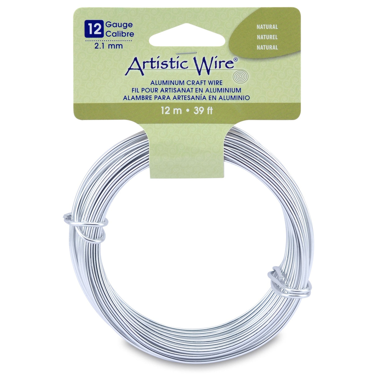 Artistic Wire Aluminum Craft Wire 12ga-Silver Tone