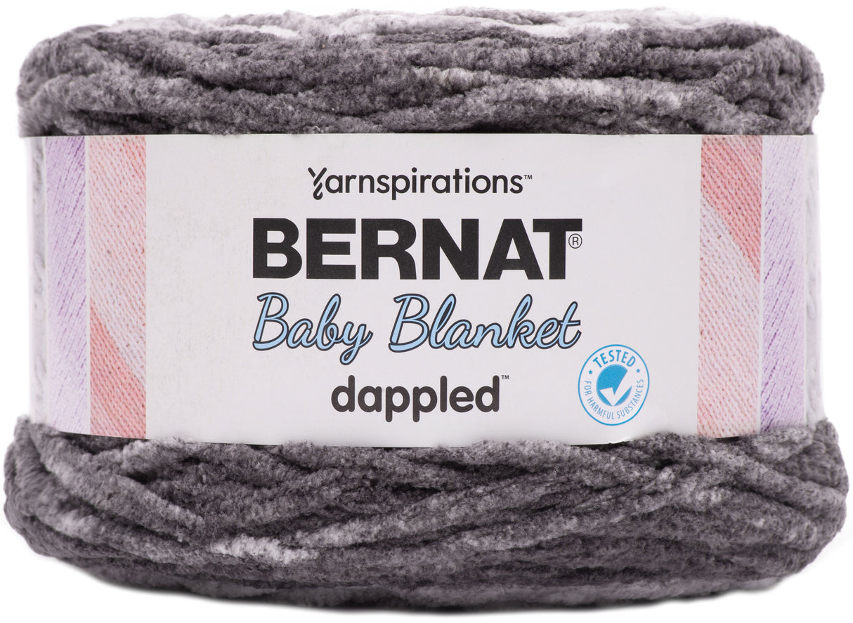 Bernat Baby Blanket Dappled Yarn-Charcoal