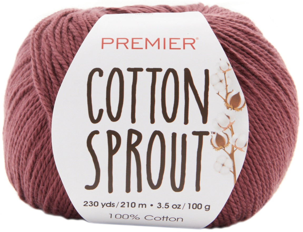 Premier Yarns Cotton Sprout DK Yarn-Cranberry