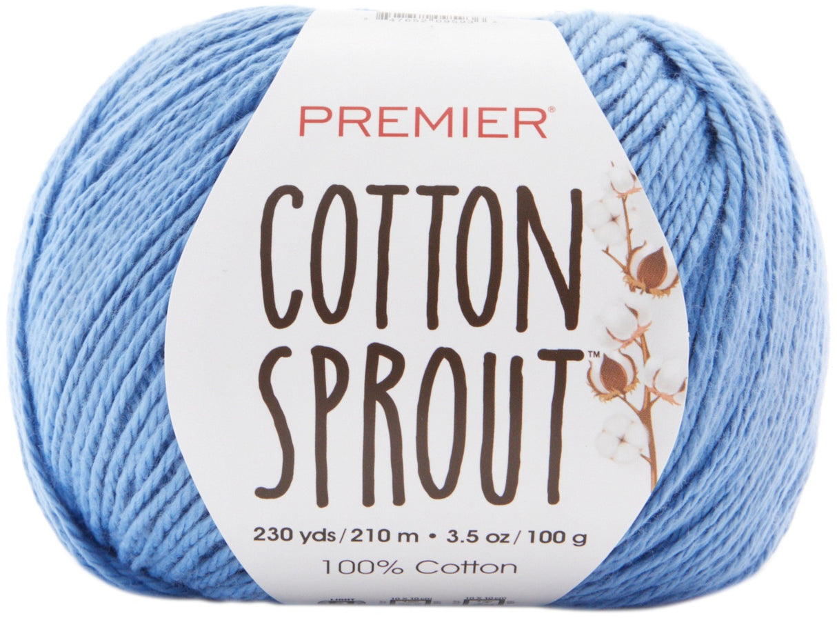 Premier Yarns Cotton Sprout DK Yarn-Cornflower