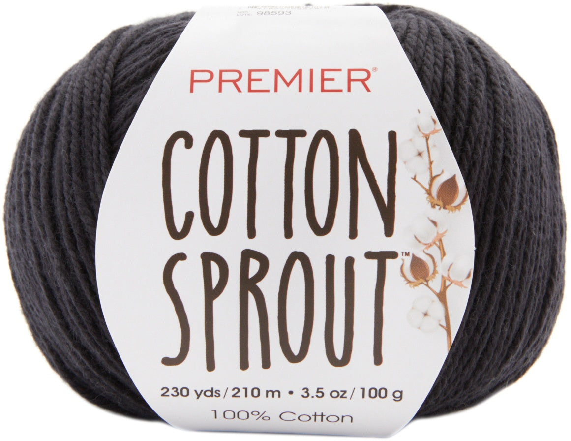 Premier Yarns Cotton Sprout DK Yarn-Black