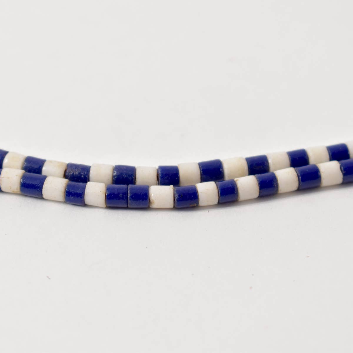 Navy and White Beads