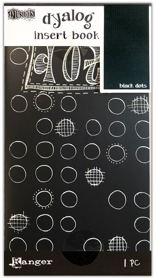 Dyan Reaveley's Dylusions Dyalog Insert Book 4.375"X8.25"-Black W/Dots