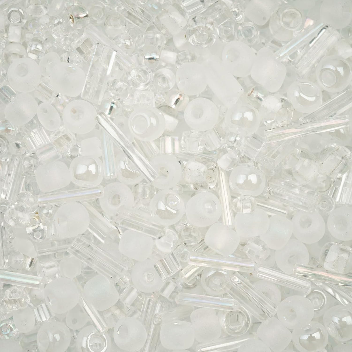 Czech Seed Bead 50g, Crystal & Crystal AB