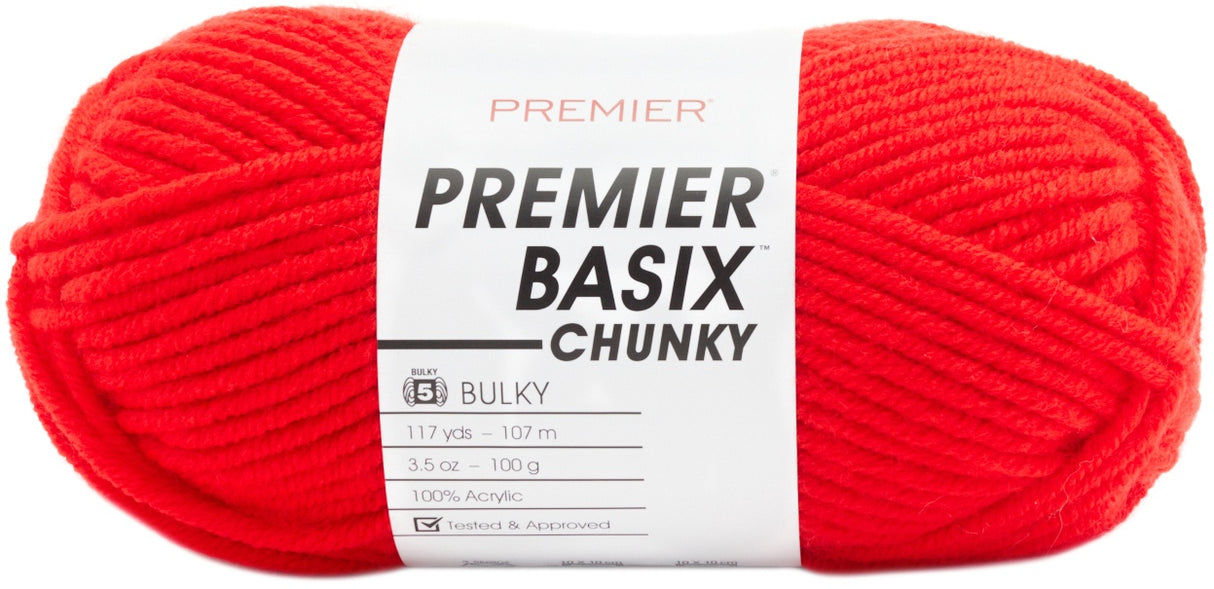 Premier Basix Chunky Yarn-Red