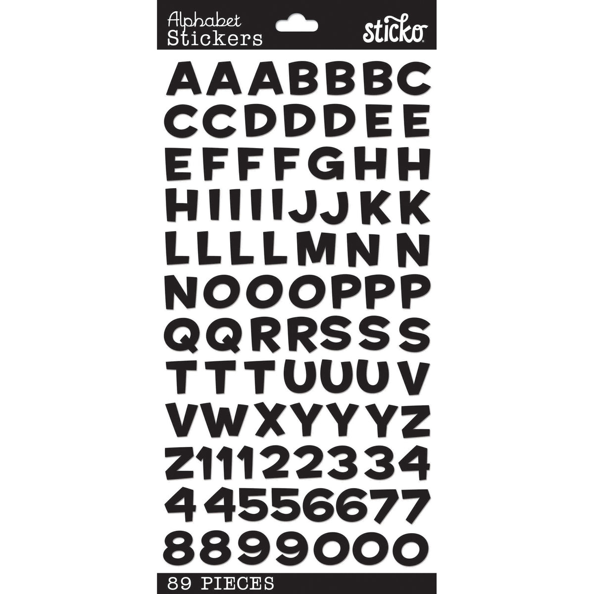 Sticko Alphabet Stickers-Funhouse Black Metallic