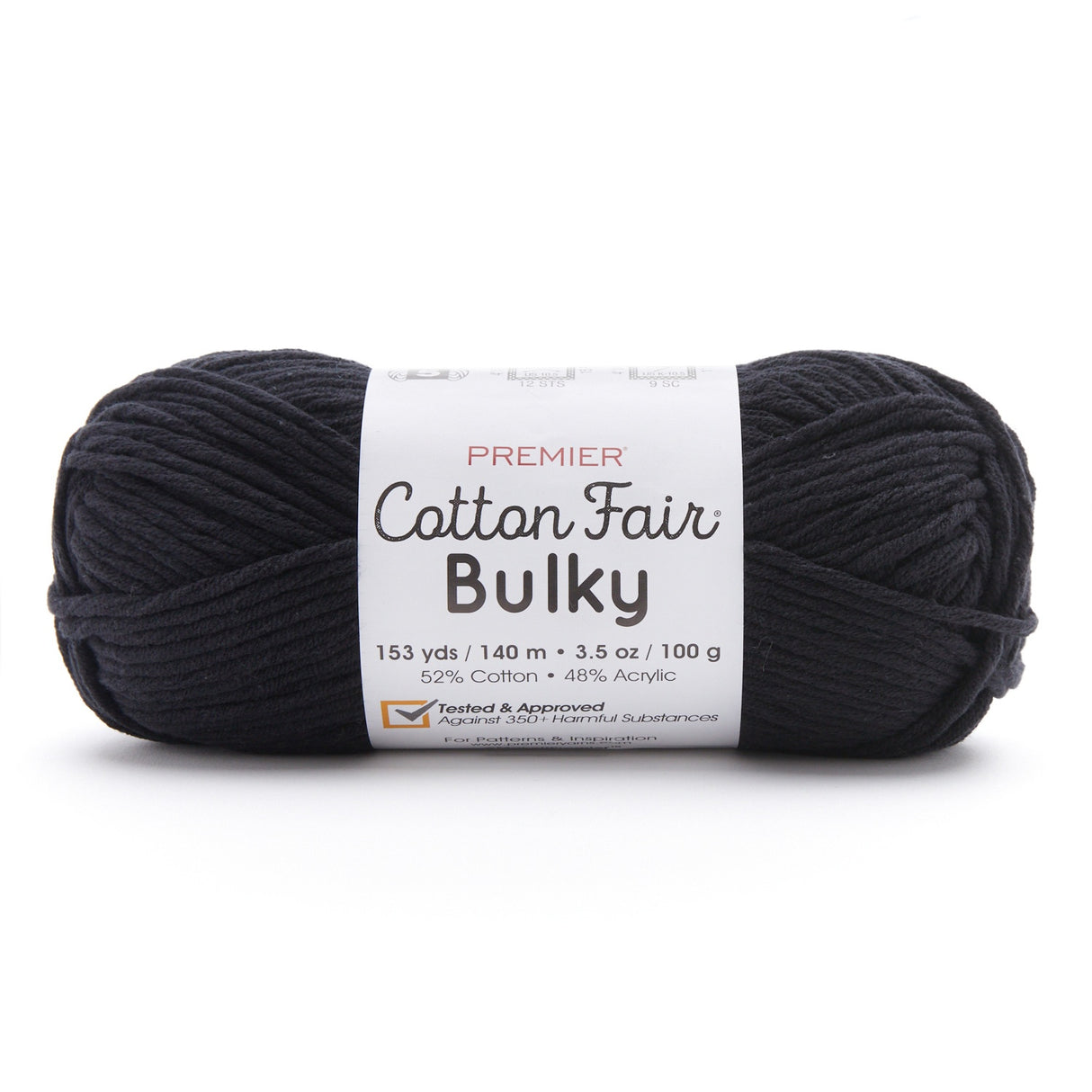 Premier Cotton Fair Bulky Yarn-Black