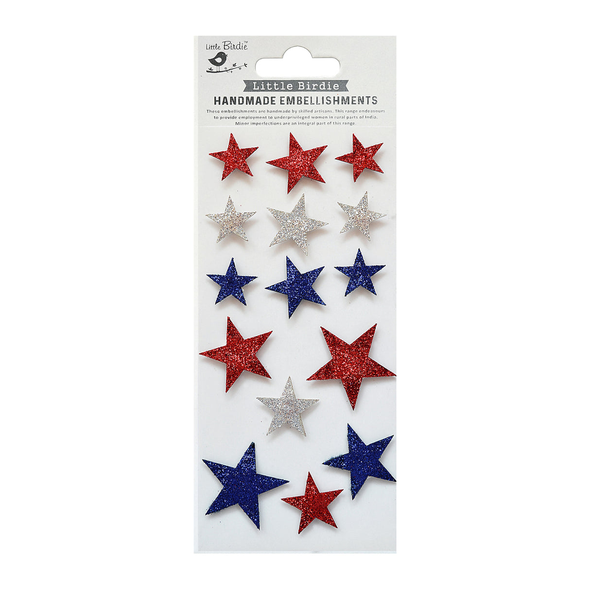 Little Birdie Independence Day Sticker 15/Pkg-Shining Stars