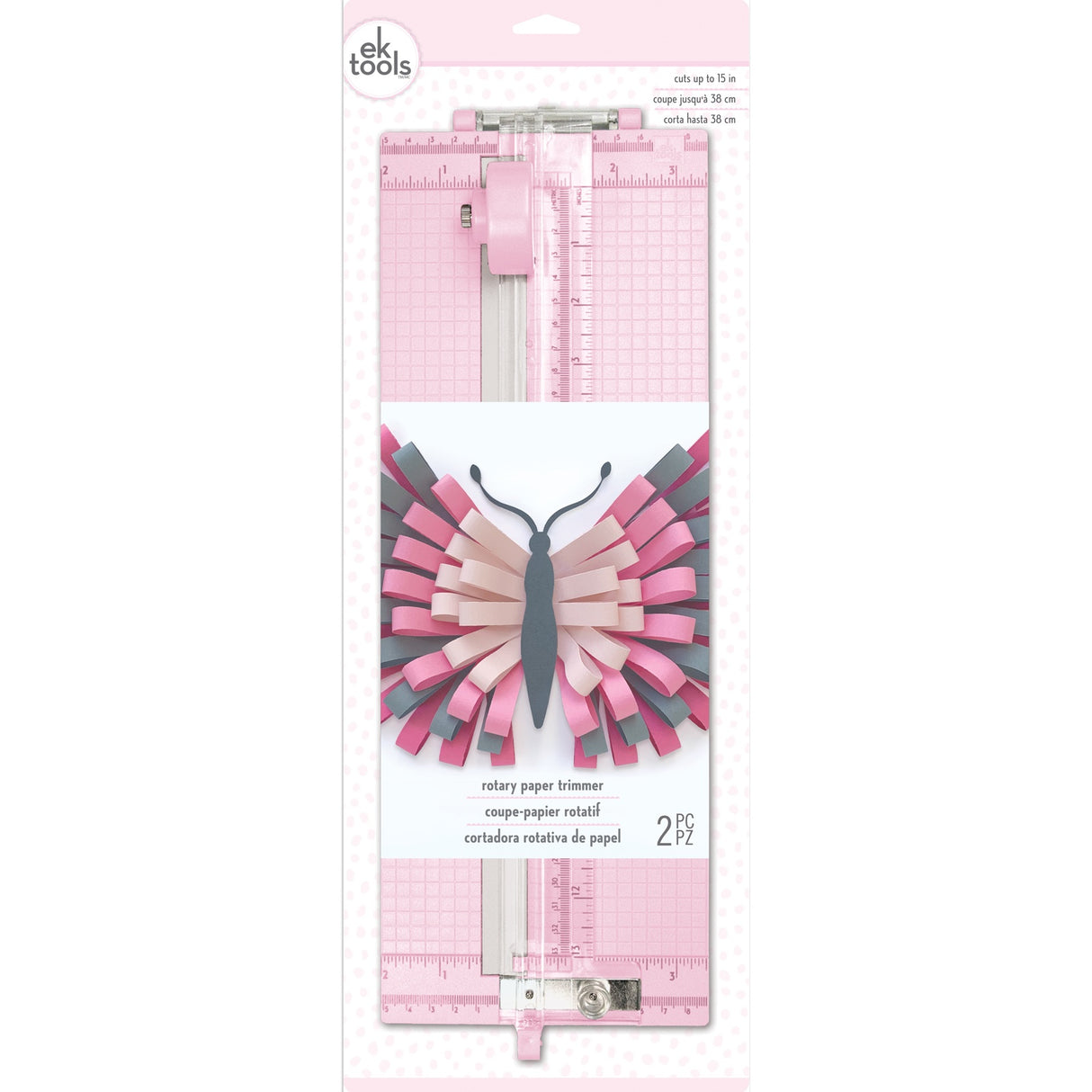 EK Success Rotary Paper Trimmer-Pink