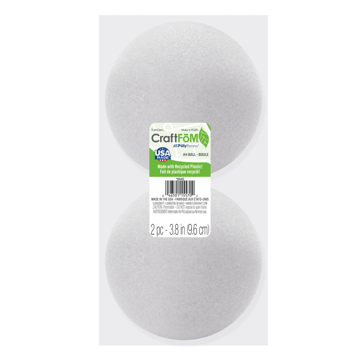 FloraCraft CraftFoM Ball 2/Pkg-3.8"