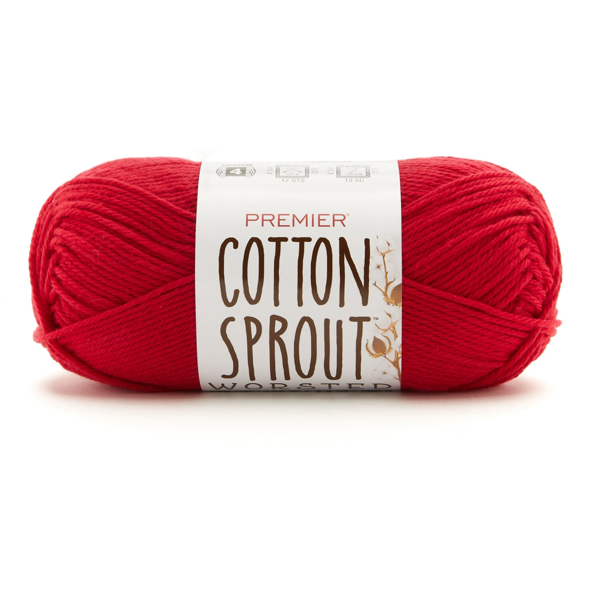 Premier Yarns Cotton Sprout Worsted Yarn-Red