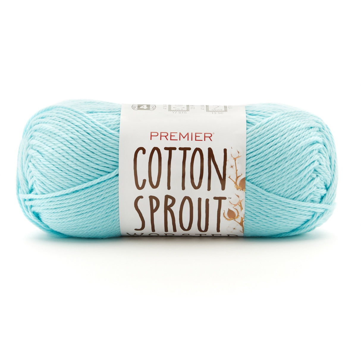 Premier Yarns Cotton Sprout Worsted Yarn-Aqua