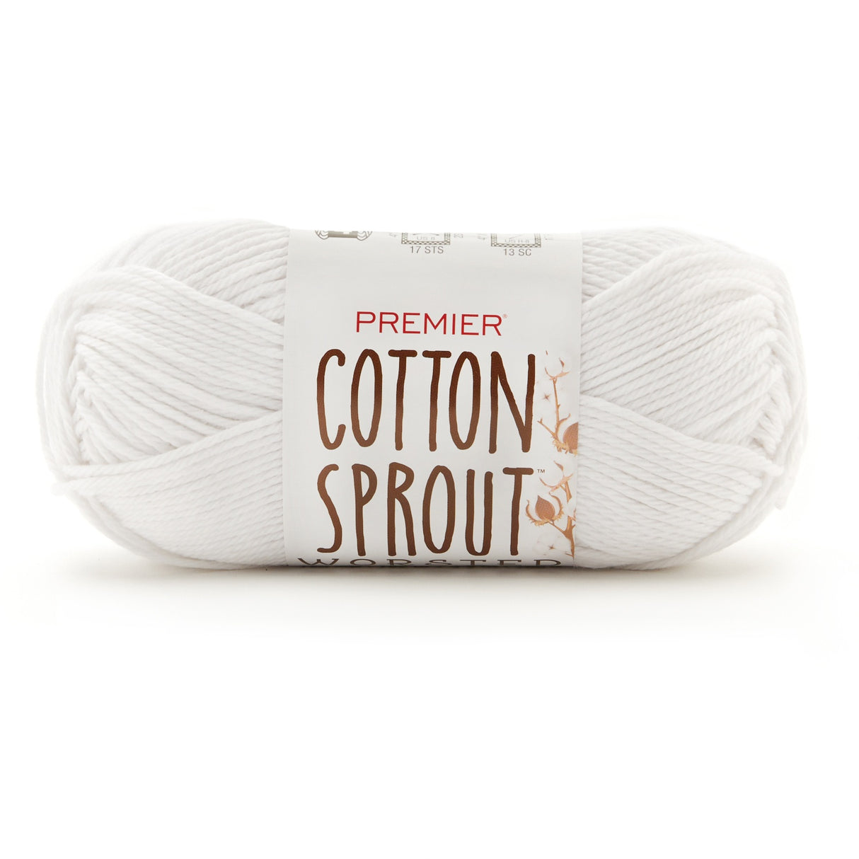Premier Yarns Cotton Sprout Worsted Yarn-White