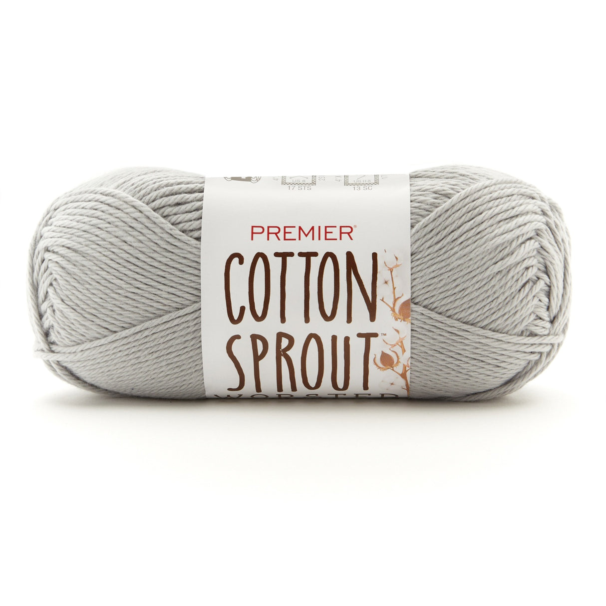 Premier Yarns Cotton Sprout Worsted Yarn-Silver
