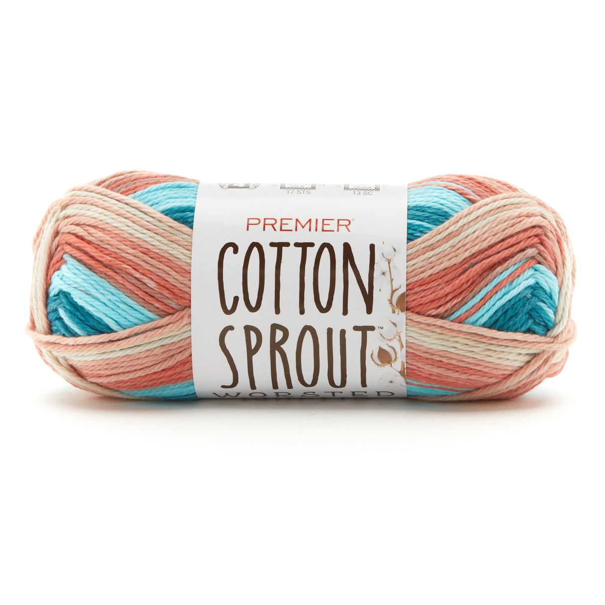 Premier Cotton Sprout Worsted Multi Yarn-Coral Reef