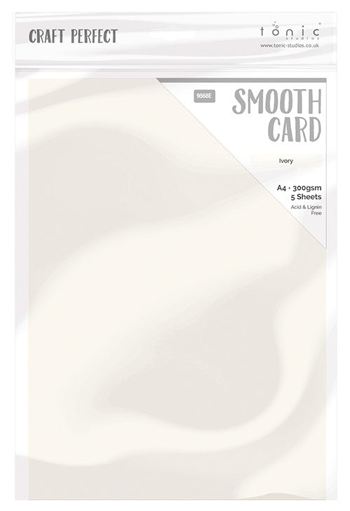Craft Perfect Smooth Cardstock A4 5/Pkg-Ivory