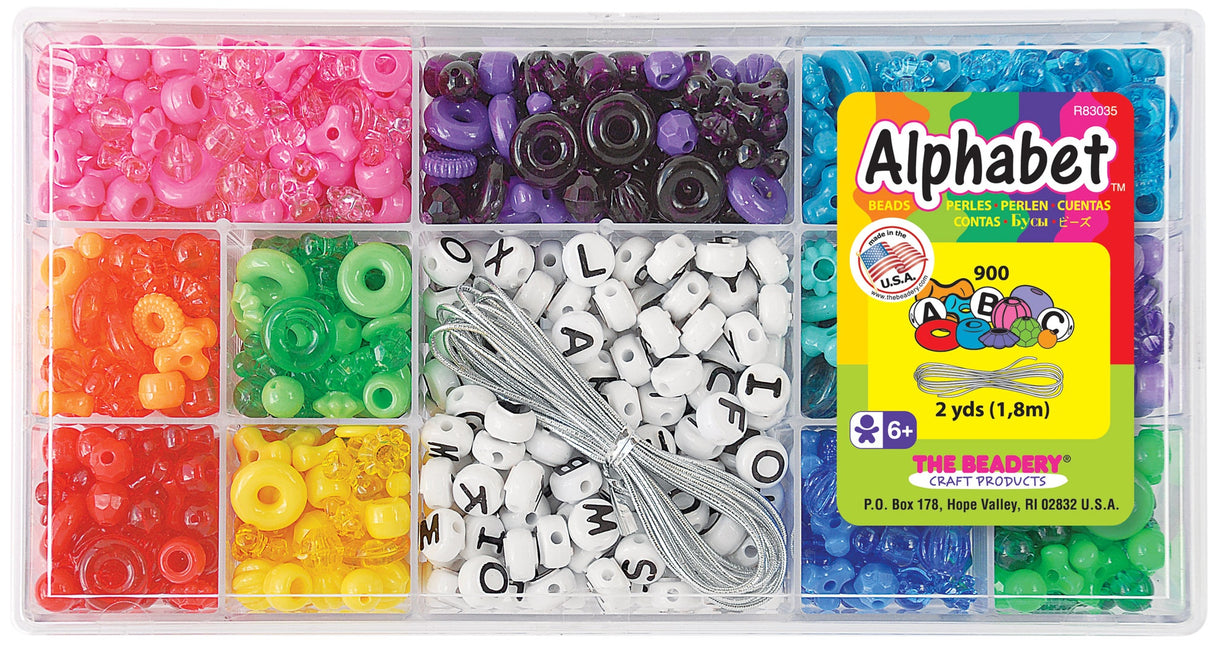 The Beadery 12 Compartment Bead Box-School Days; 900 Beads