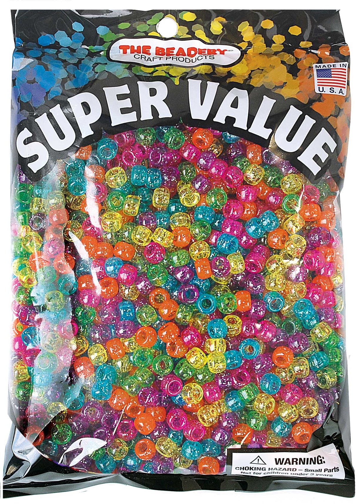 The Beadery Pony Beads 1lb-Jelly Sparkle