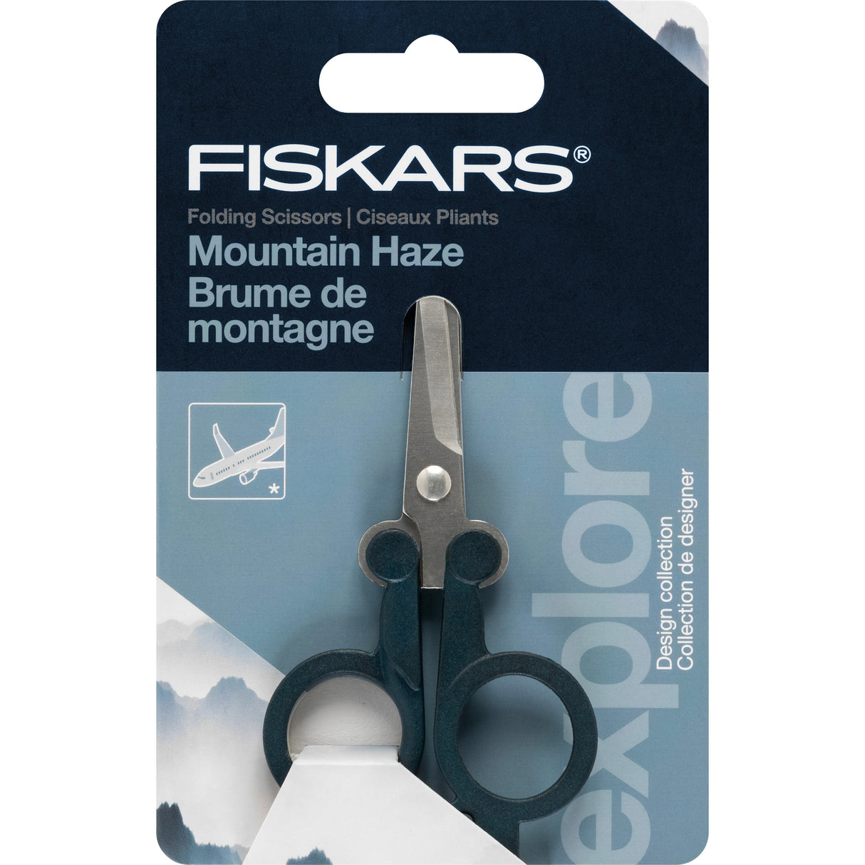 Fiskars Designer Folding Scissors 4"-Mountain Haze