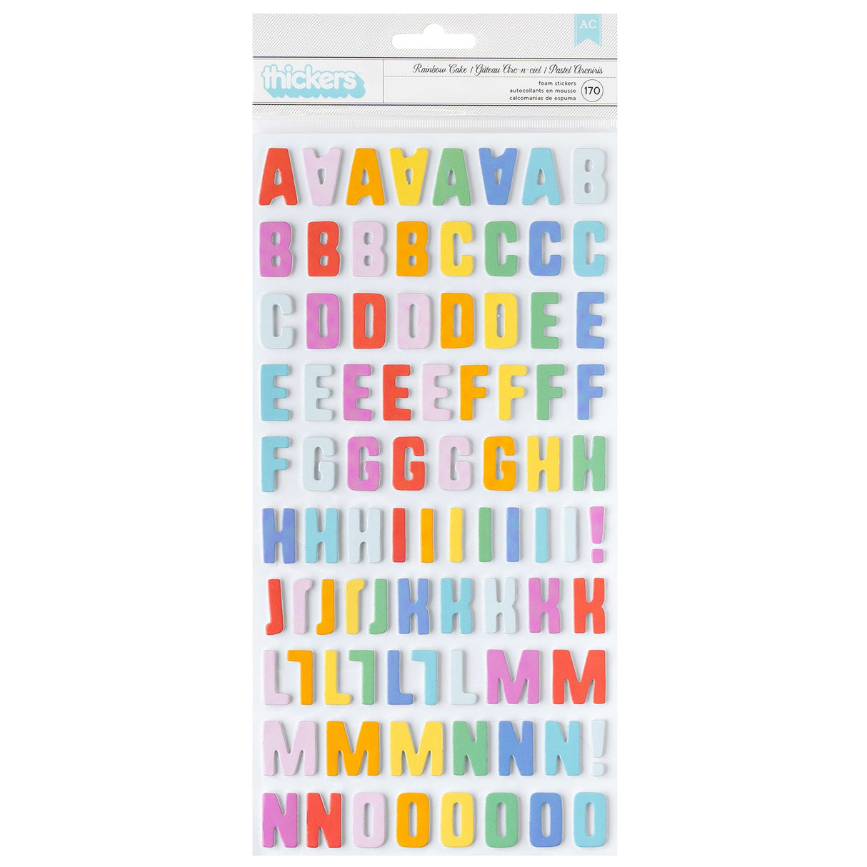Pebbles All The Cake Thickers Stickers 170/Pkg-Alpha