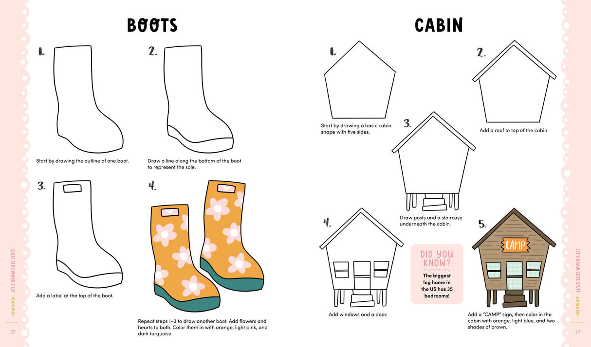 KindKids Let's Draw Cute Stuff: 100 Simple Drawing Lessons