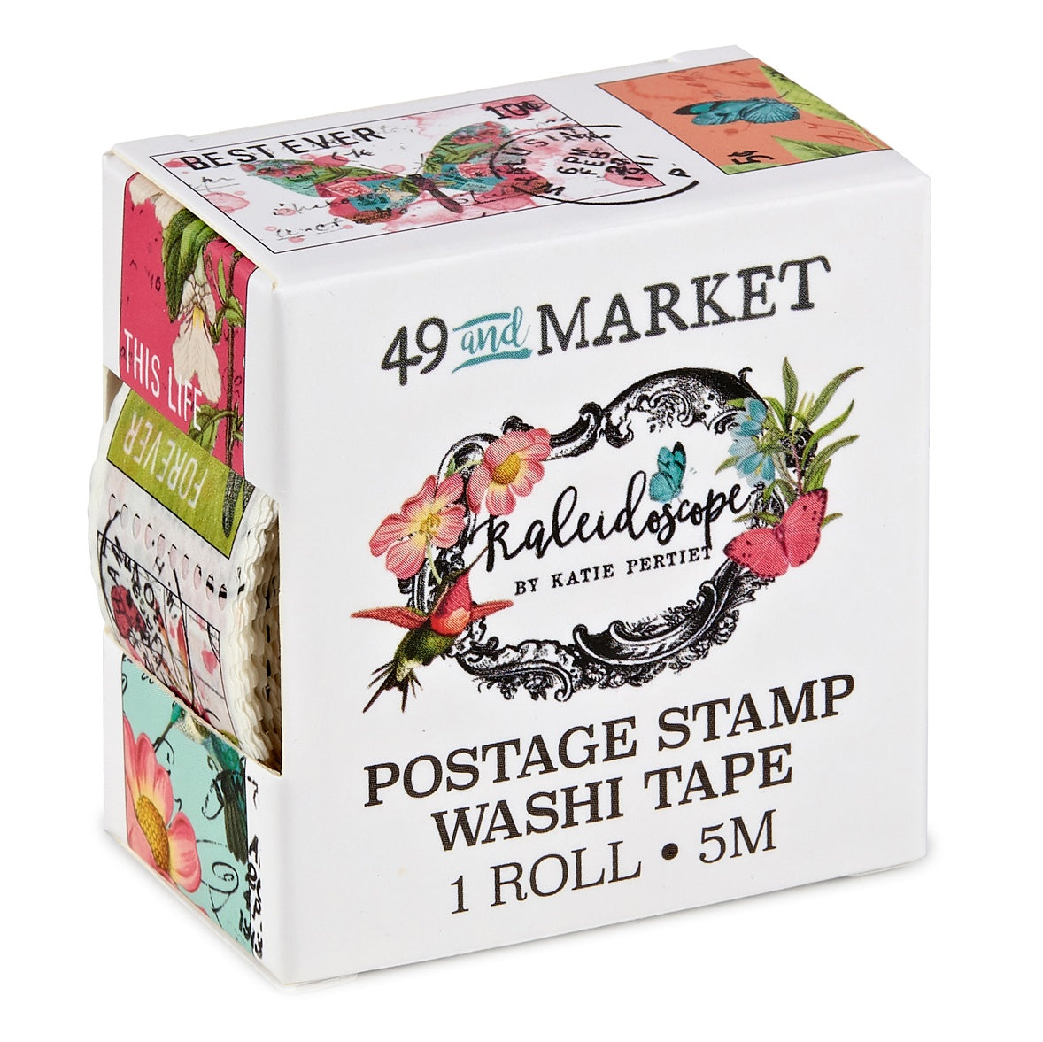 49 And Market Washi Tape Roll-Postage, Kaleidoscop