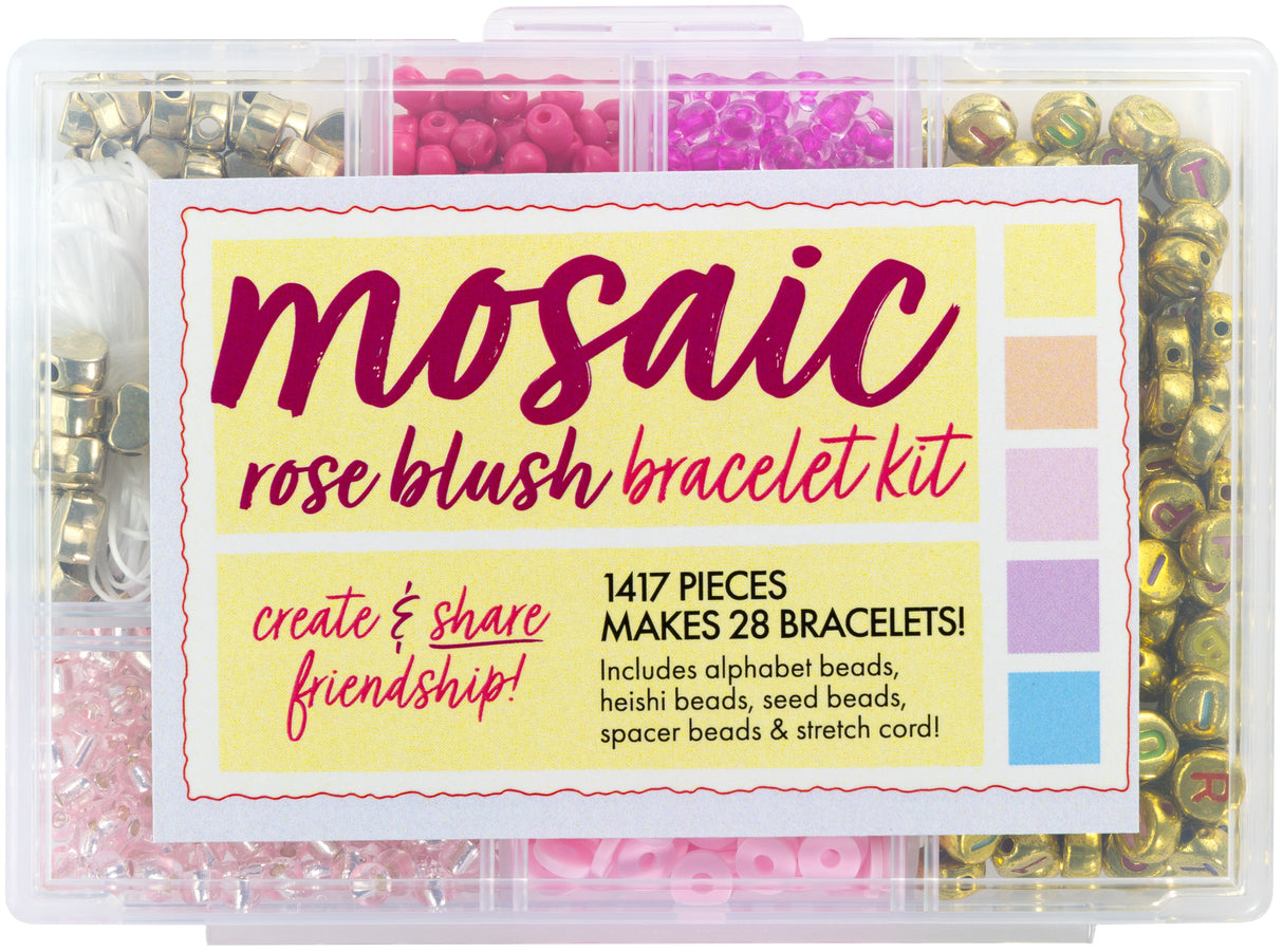 CousinDIY Mosaic Bracelet Kit-Rose Blush