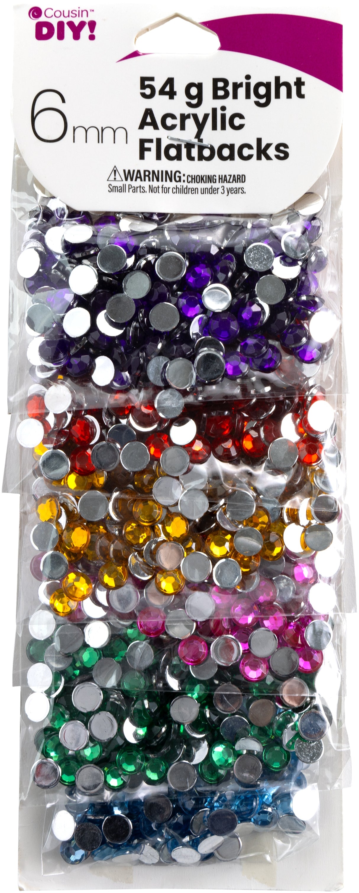 CousinDIY Acrylic Flatbacks 6mm-Bright