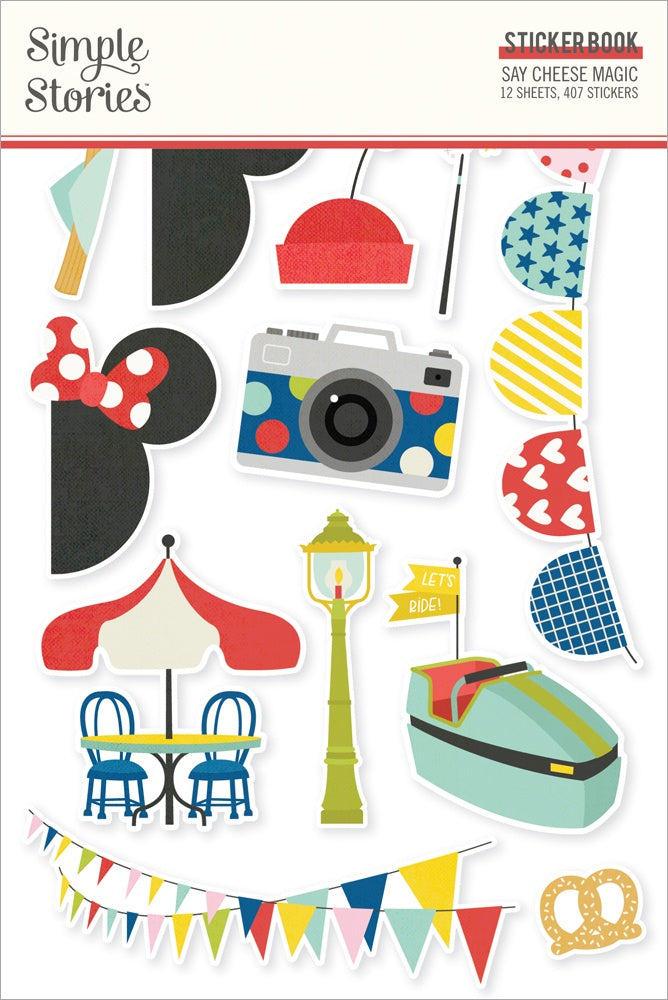 Simple Stories Sticker Book 12/Sheets-Say Cheese Magic