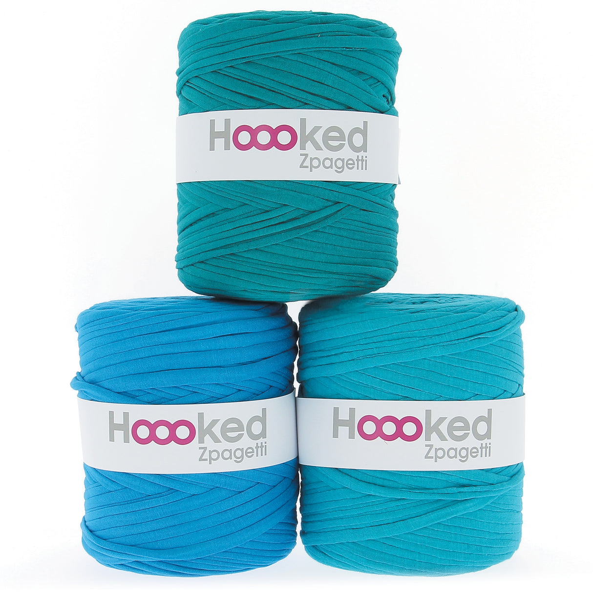 Hoooked Zpagetti Yarn- Turquoise aqua shades