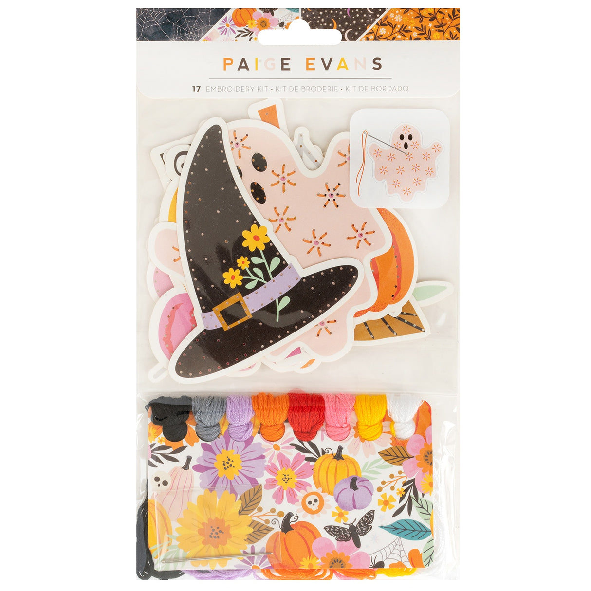 Paige Evans Tricks & Treats Embroidery Kit-17 Pieces