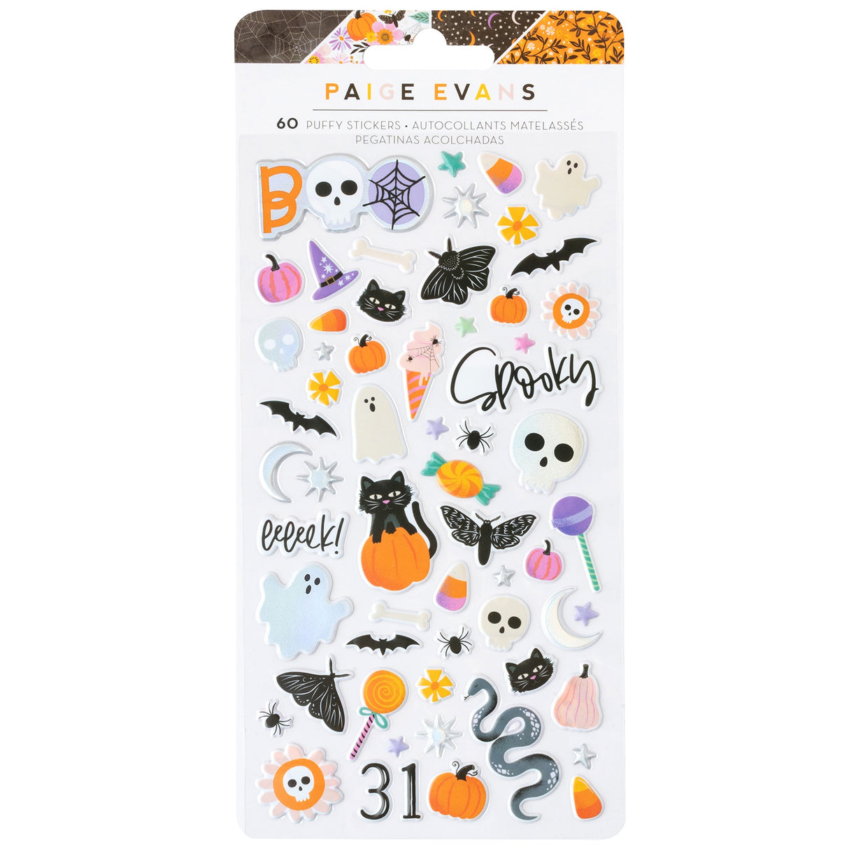 Paige Evans Tricks & Treats Puffy Stickers-60 Pieces