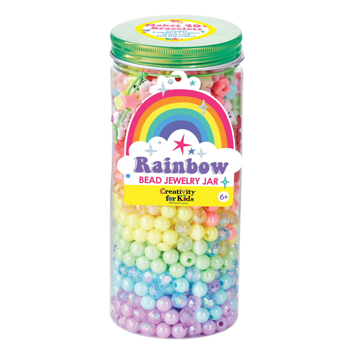 Creativity for Kids Bead Jewelry Jar-Rainbow