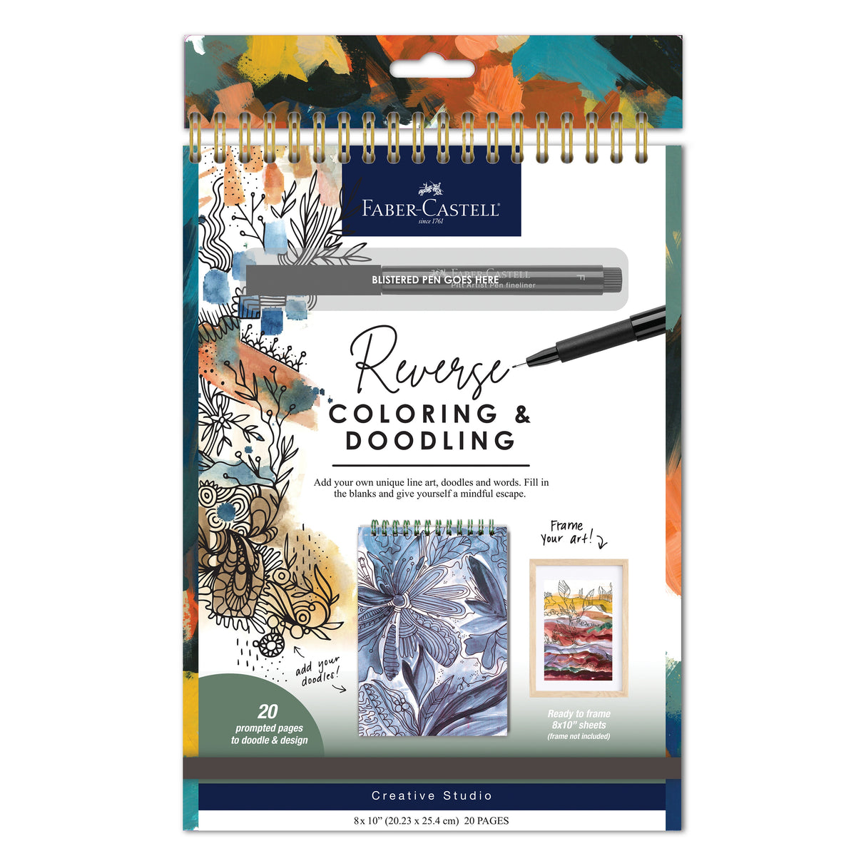 Faber Castell Reverse Coloring & Doodling Book-Neutrals Edition