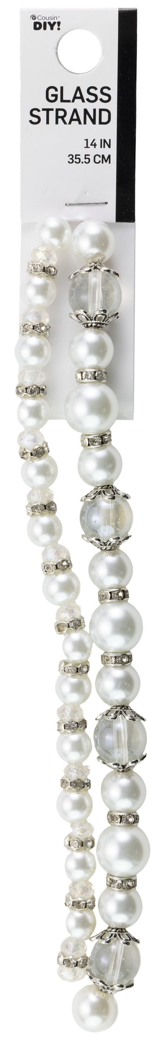 Cousin DIY Pearl Mix Bead Strand 14" 69/Pkg-White
