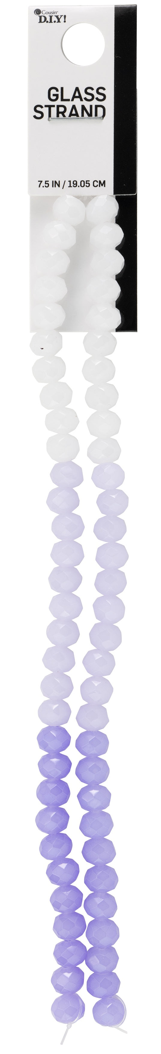 Cousin DIY Crystal Faceted Glass Bead Strand 7.5" 62/Pkg-Ombre Purple