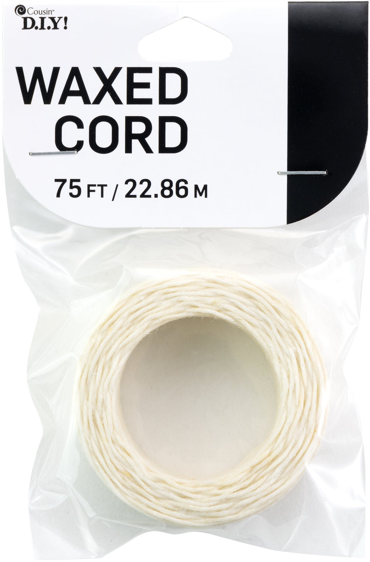 Cousin DIY Cotton Waxed Cord 75ft.-White