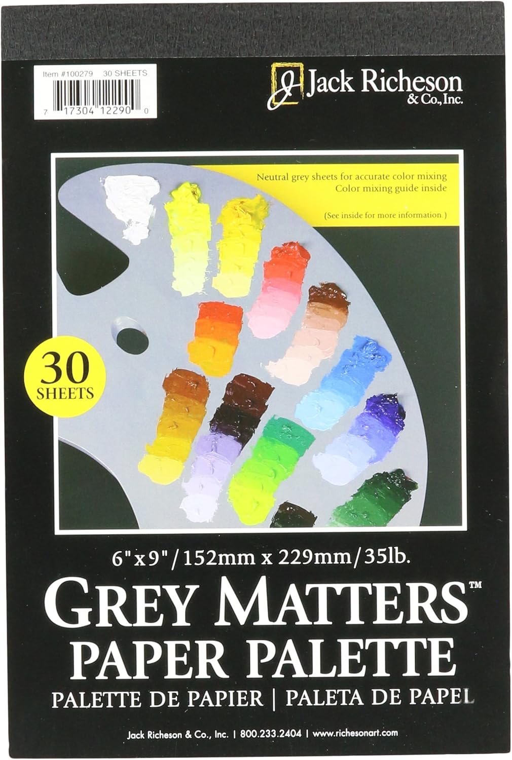 Grey Matters Paper Palette Pad 30 sheets 6 X 9