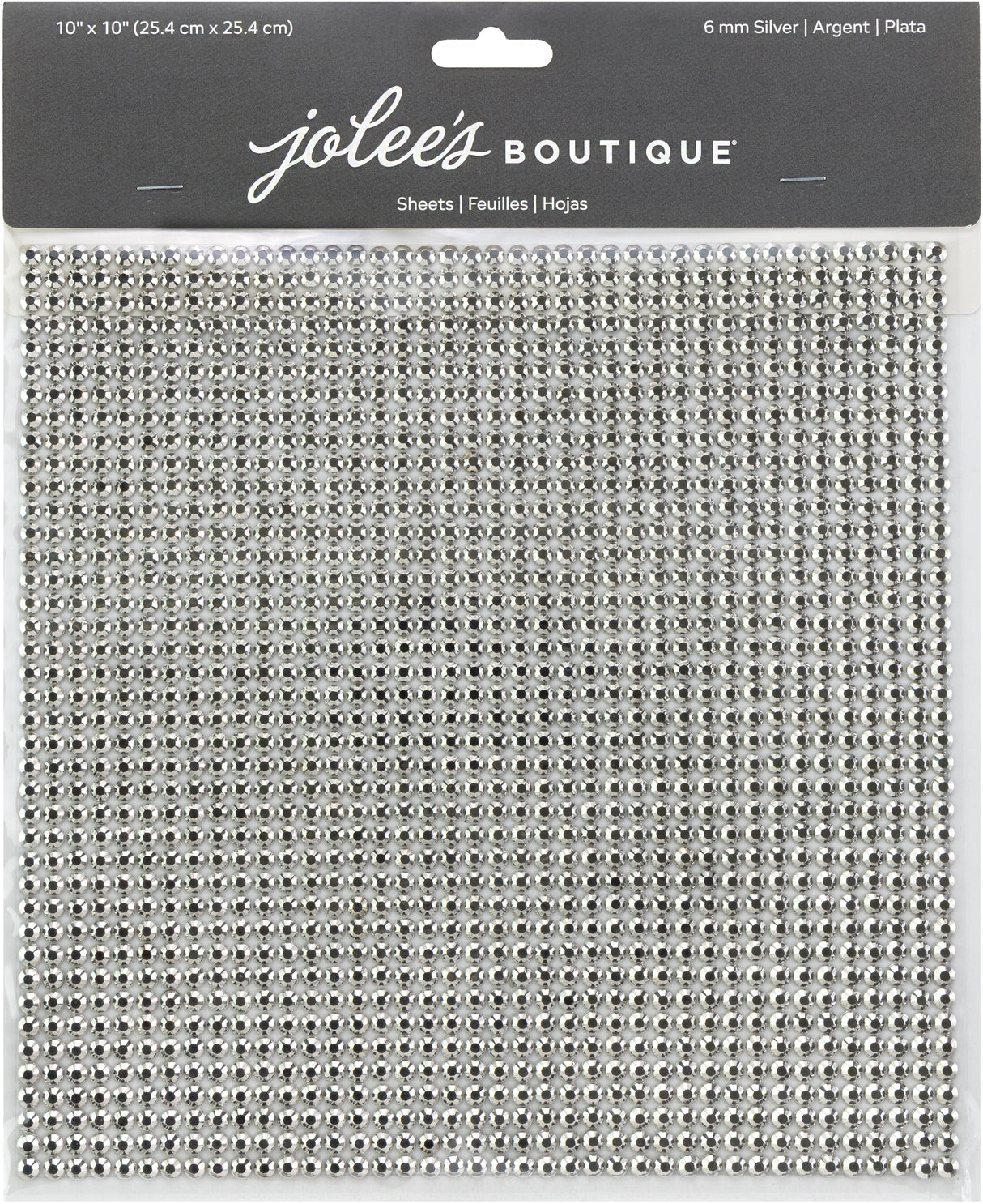 Jolee's Gem 10"X10" Gem Sheet 6MM-Silver