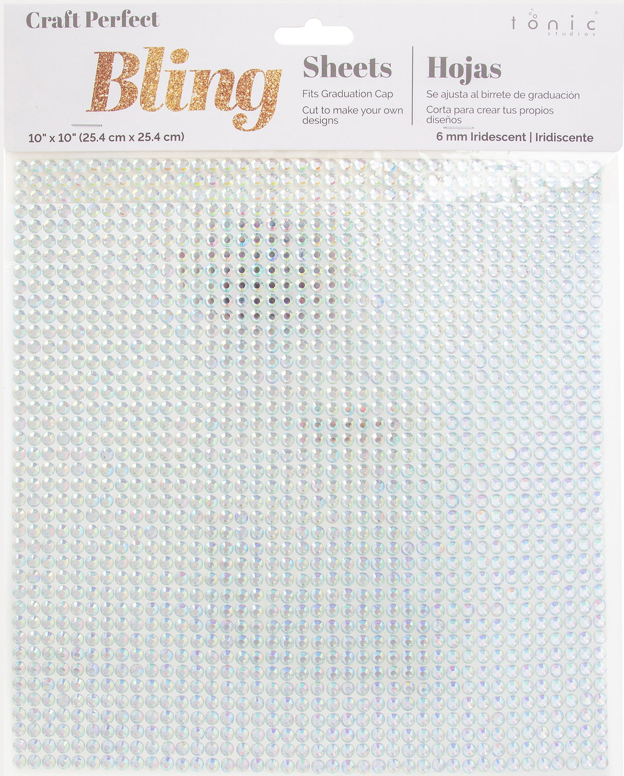 Craft Perfect Gem 10"X10" Gem Sheet 6MM-Iridescent